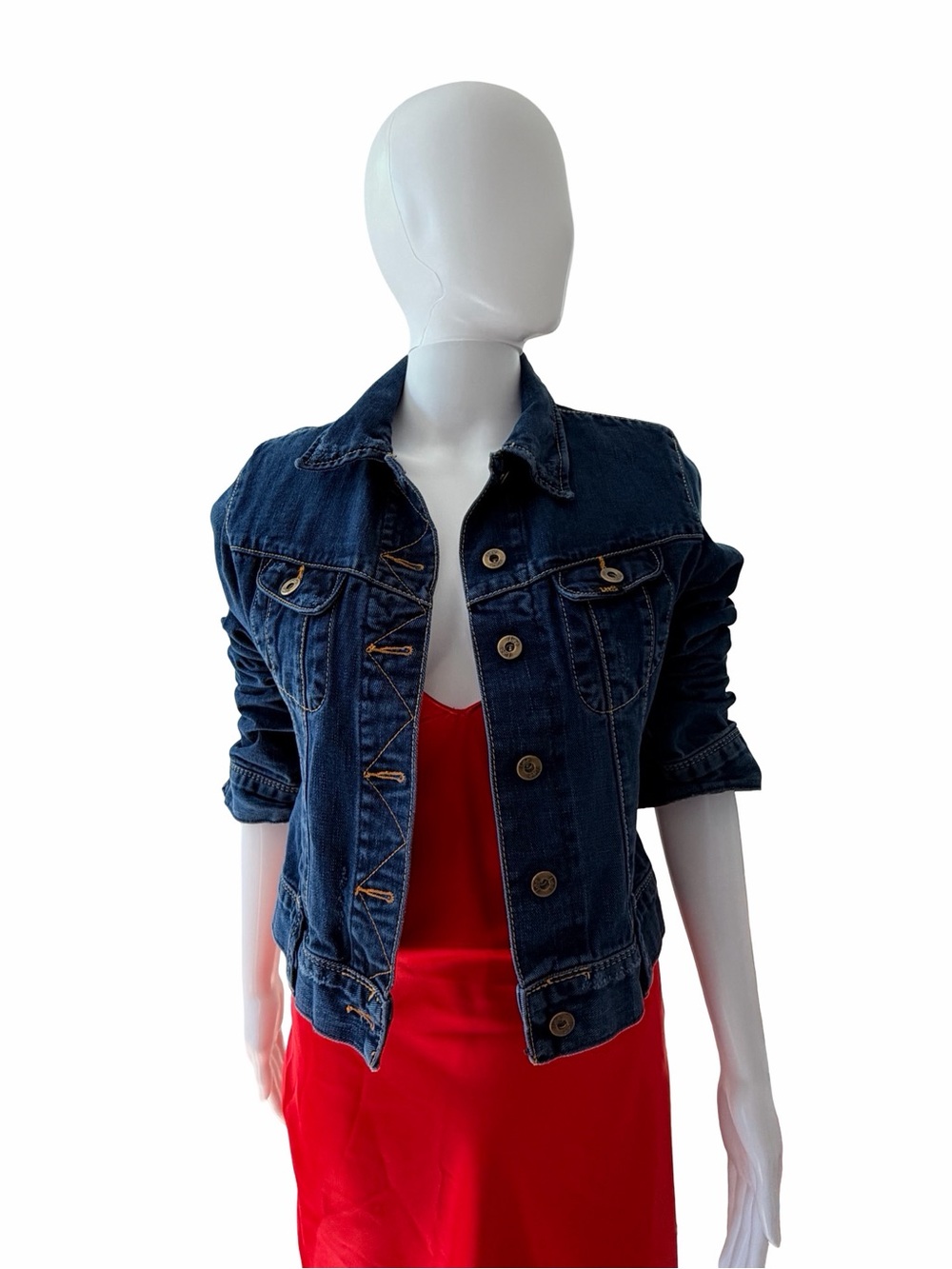 Riders by Lee Vintage Circa 1990’s Dark Blue Denim Jacket